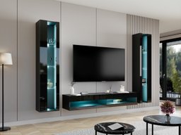 Ensemble de salon Vilrin V (Noir + Noir brillant)