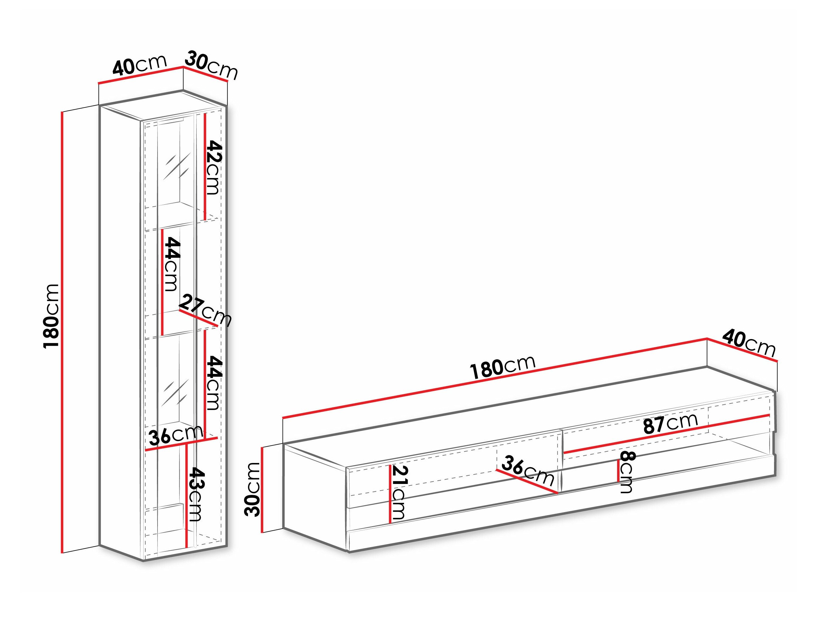Ensemble de salon Vilrin VIII (Blanc + Blanc brillant)