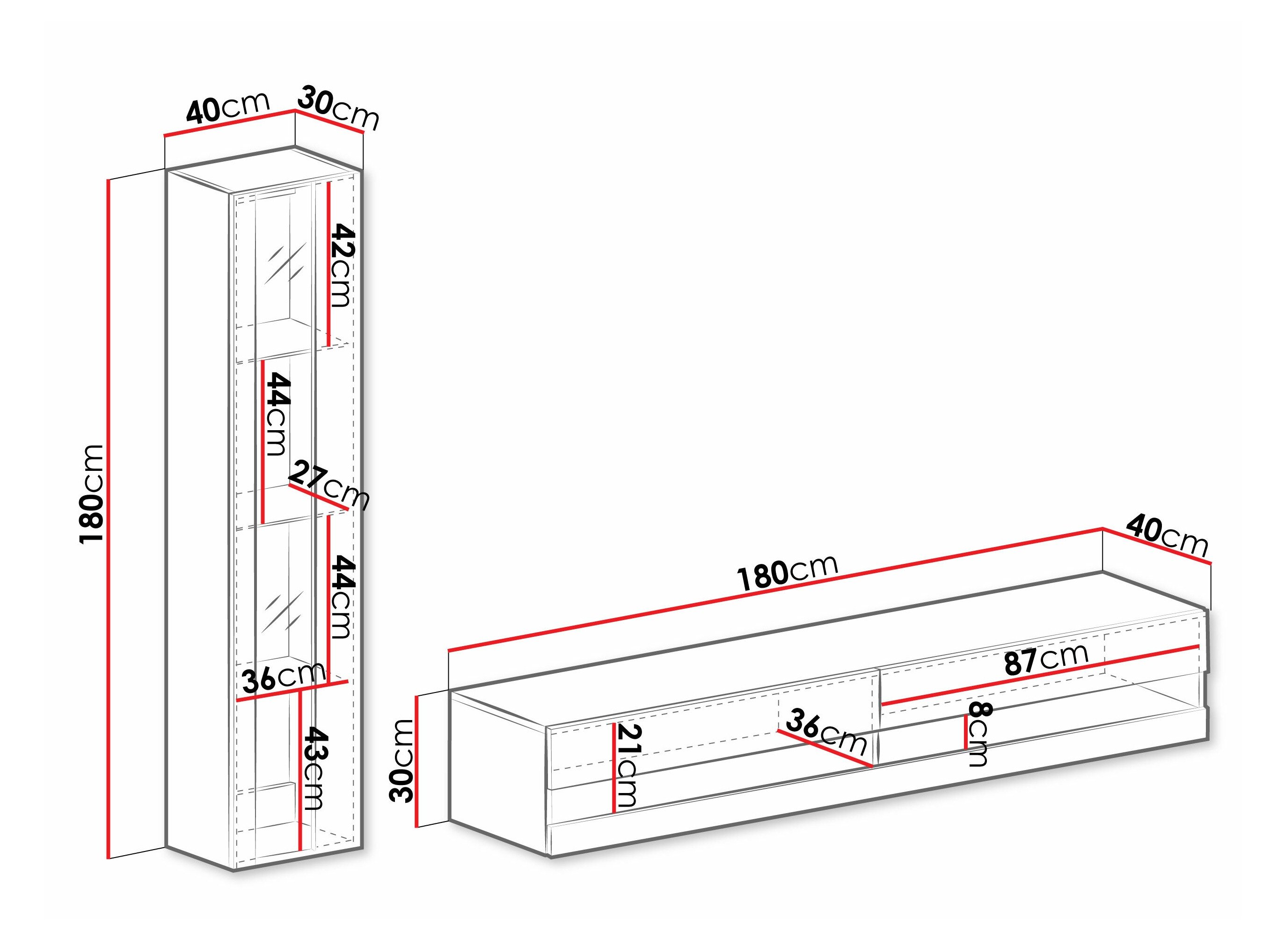 Ensemble de salon Vilrin VIII (Blanc + Blanc brillant)
