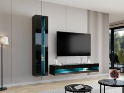 Ensemble de salon Vilrin VIII (Noir + Noir brillant)