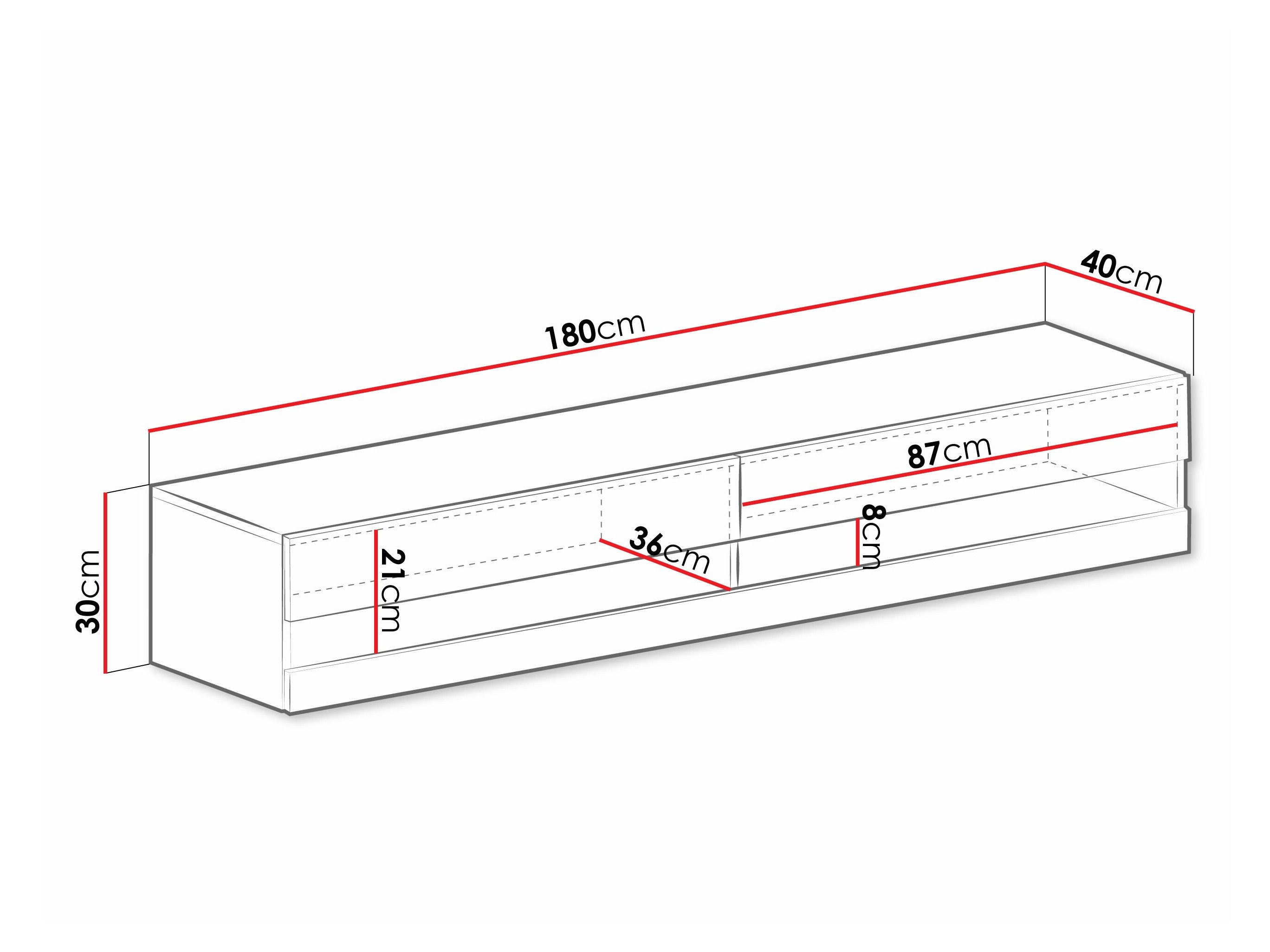 Meuble TV Venenou 120 (Blanc + Blanc brillant)