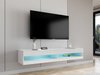 Meuble TV Vilrin (Blanc + Blanc brillant)