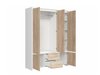 Armoire Nolroma 118 (Blanc + Sonoma chêne)