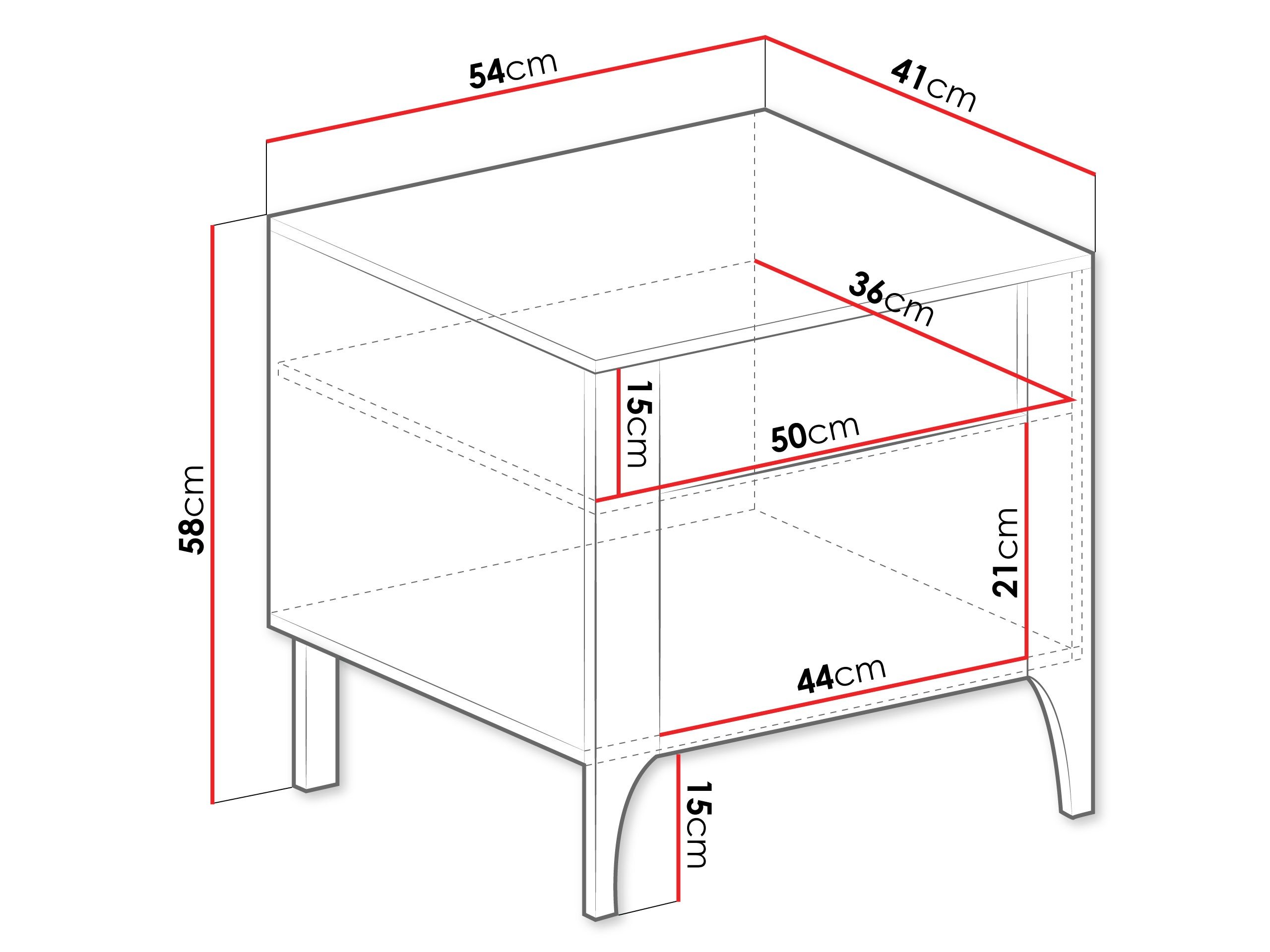 Table de chevet Mavtoru 110 (Cachemire)
