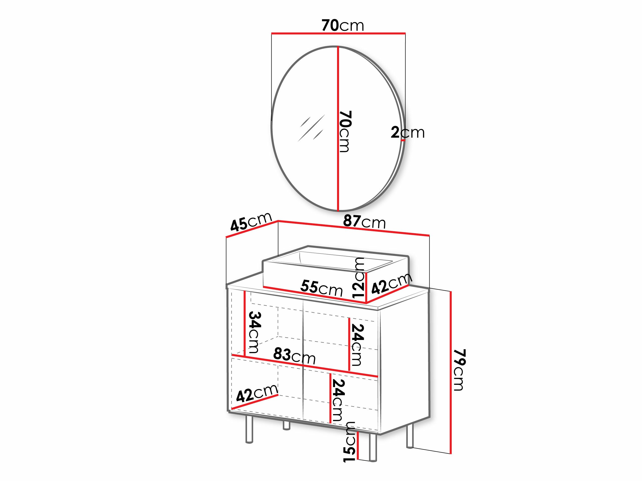 Ensemble de salle de bain Decus I (Noir)