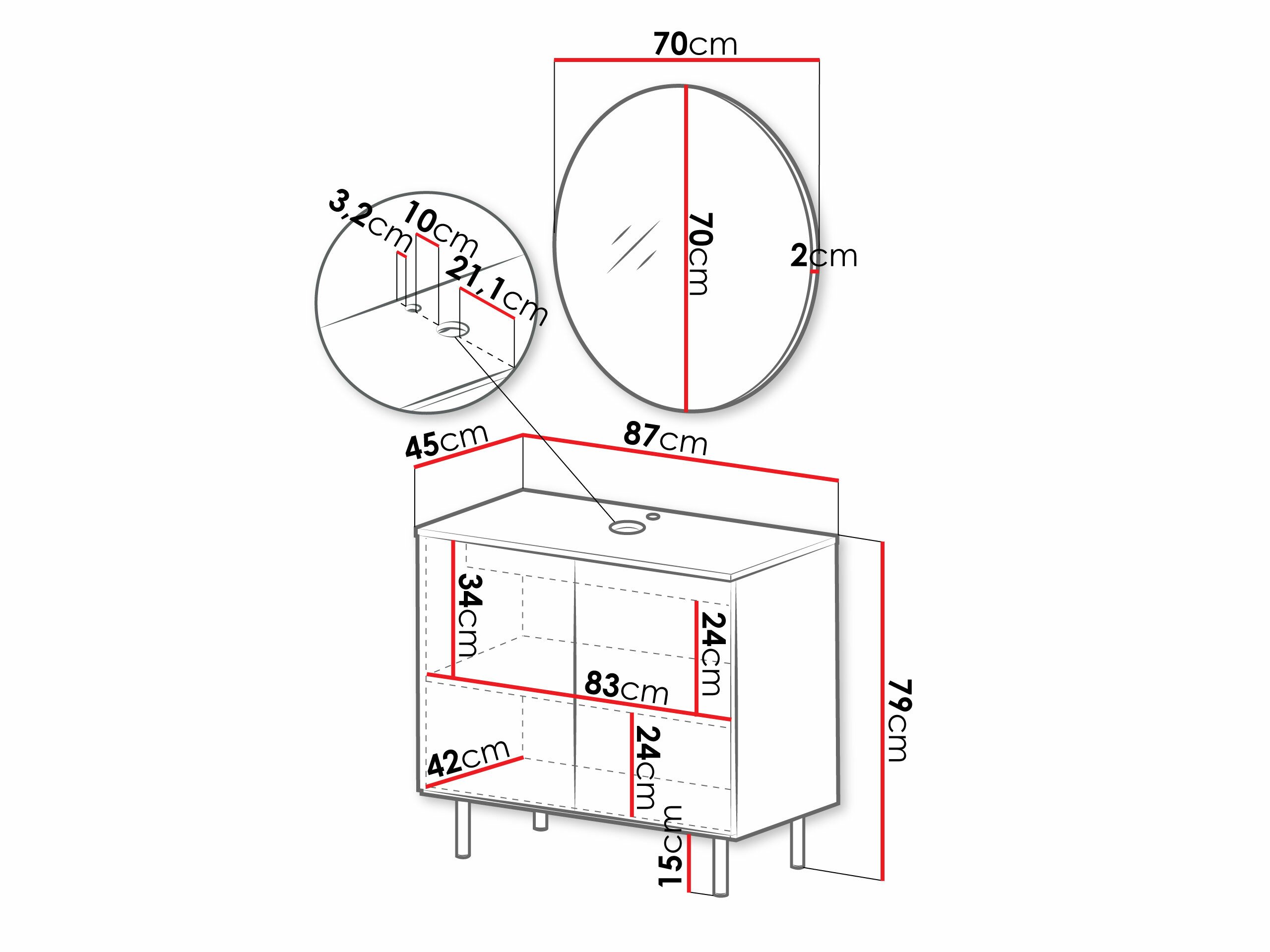 Ensemble de salle de bain Virdomi 110 (Cachemire)