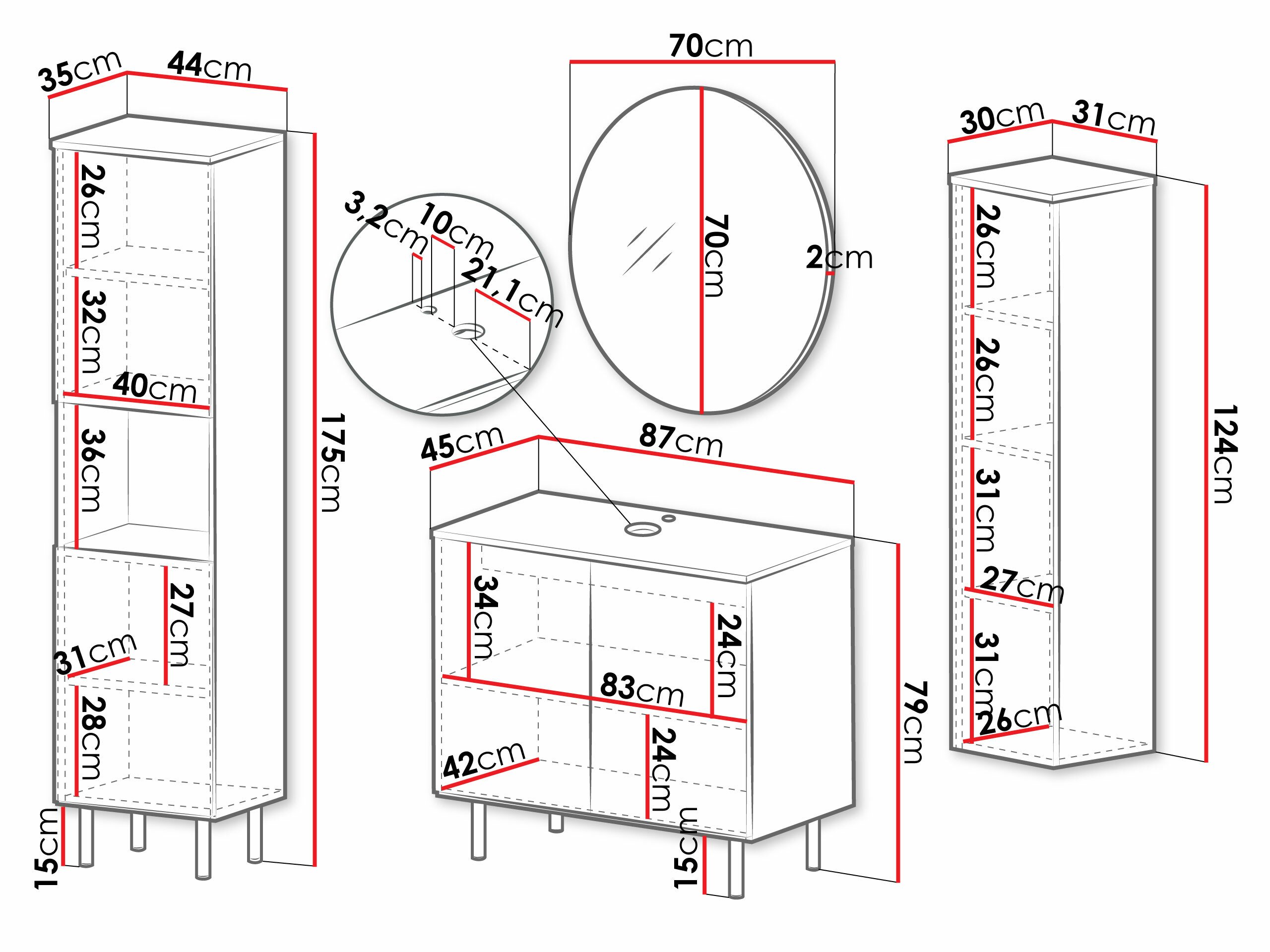 Ensemble de salle de bain Virdomi 113 (Cachemire)