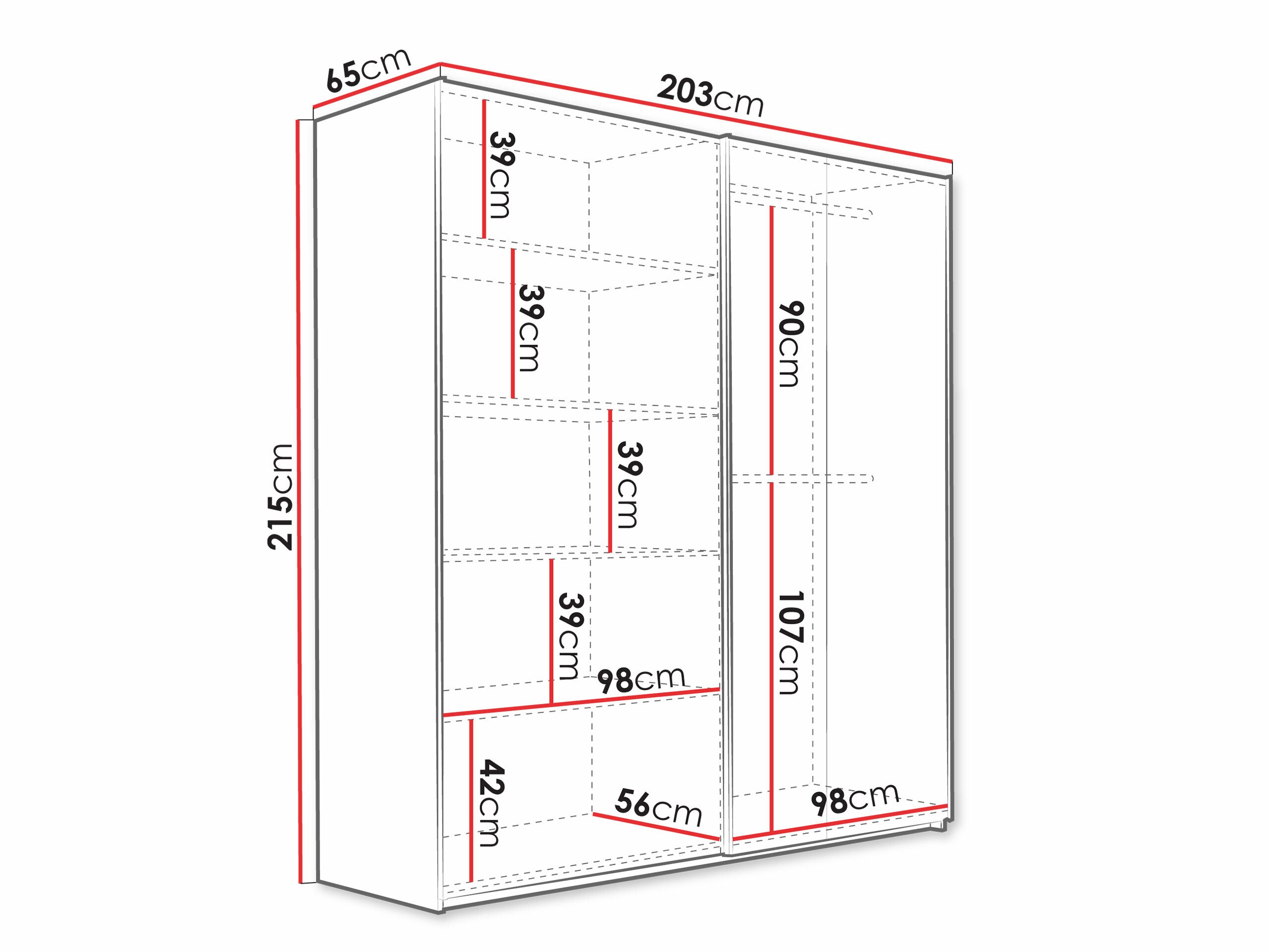 Armoire Honolulu 253 (Chêne Artisan)