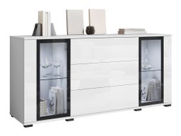 Commode Torcame 101 (Blanc + Blanc brillant)