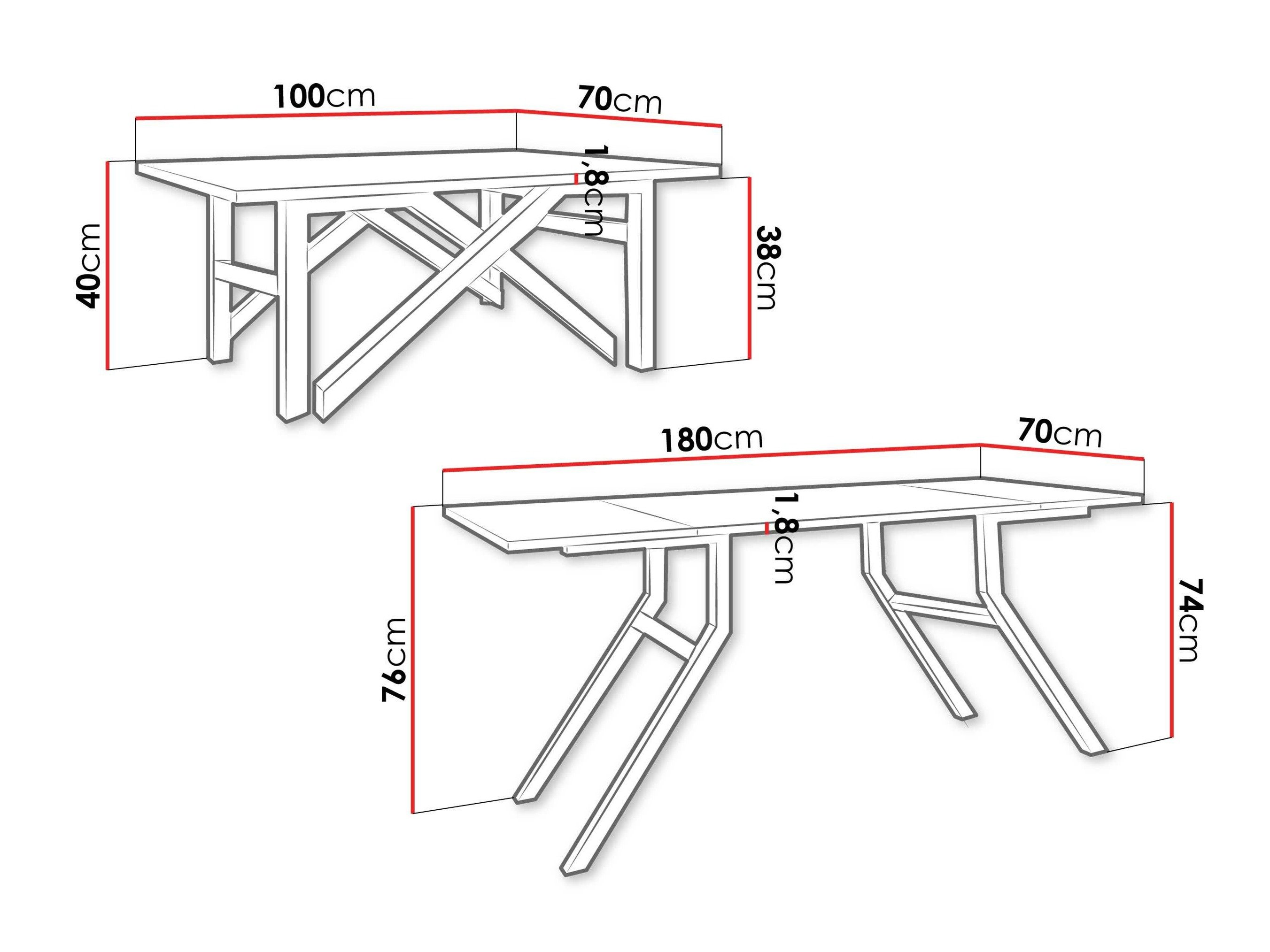 Table basse transformateur Oswego 151 (Chêne doré artisanal + Noir)