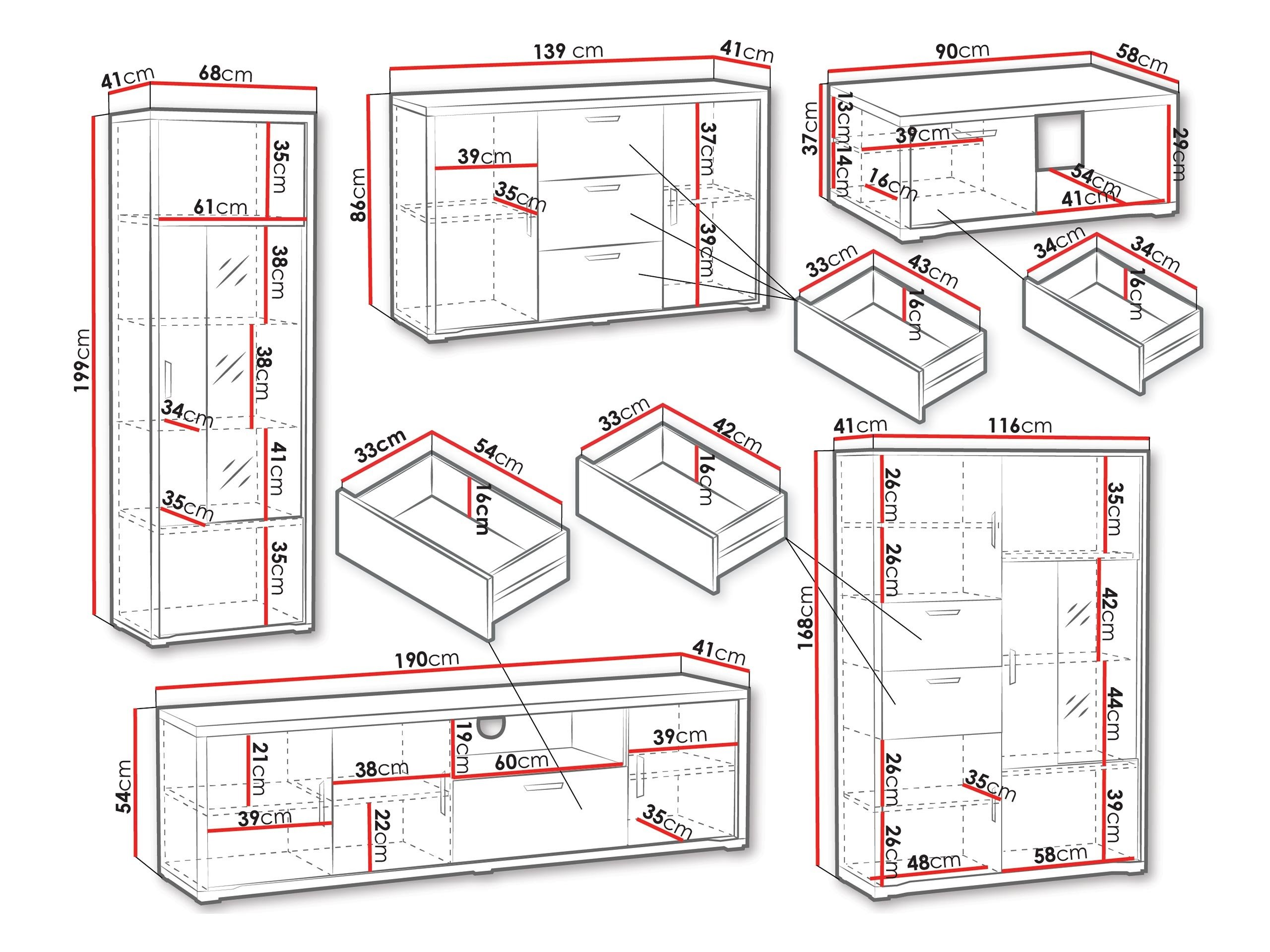 Ensemble de salon Elisale 110