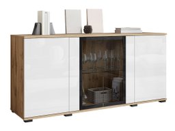 Buffet Torcame 102 (Chêne wotan + Blanc brillant)