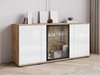 Buffet Torcame 102 (Chêne wotan + Blanc brillant)