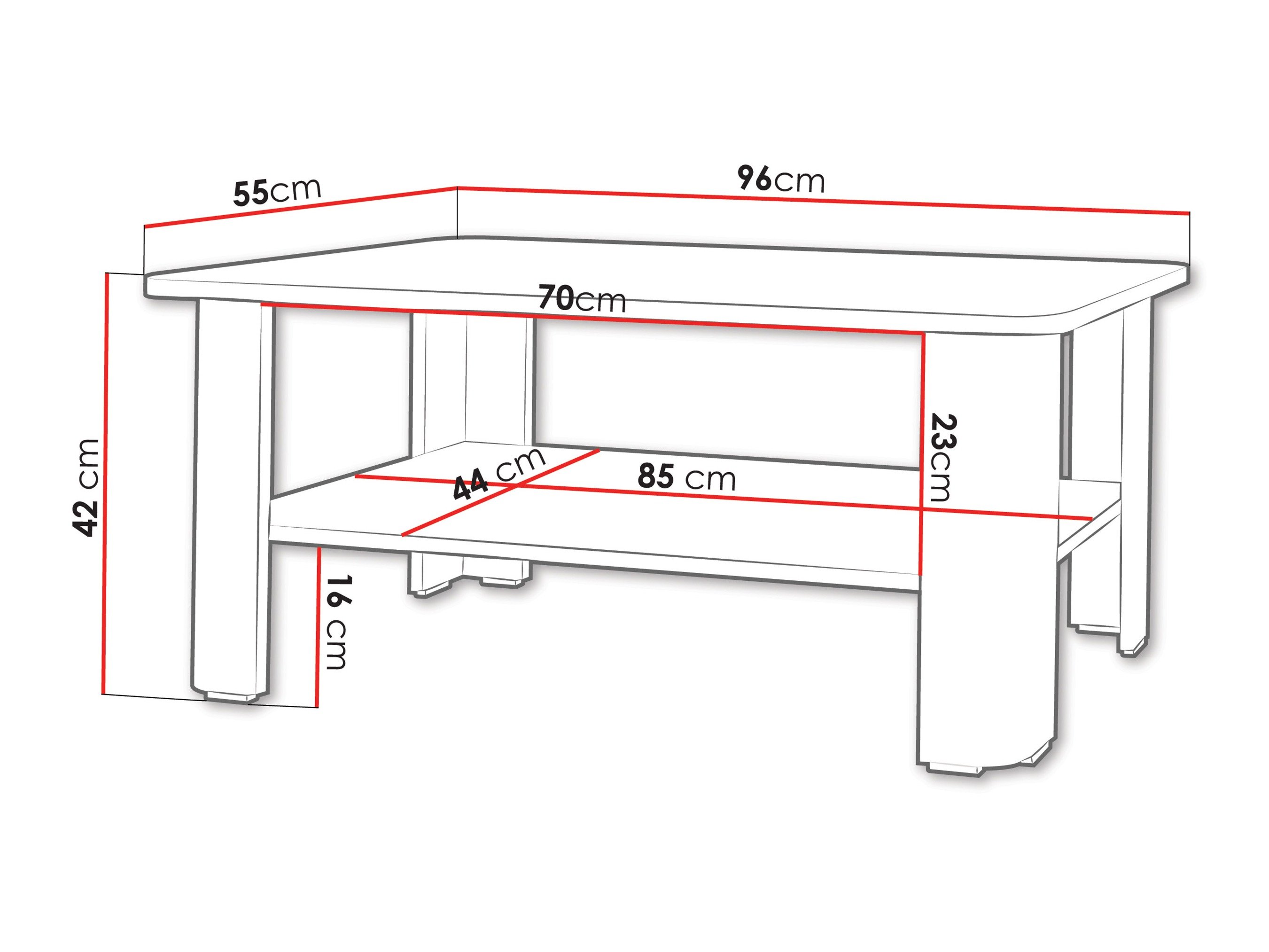 Table basse Charlotte 213 (Cachemire)