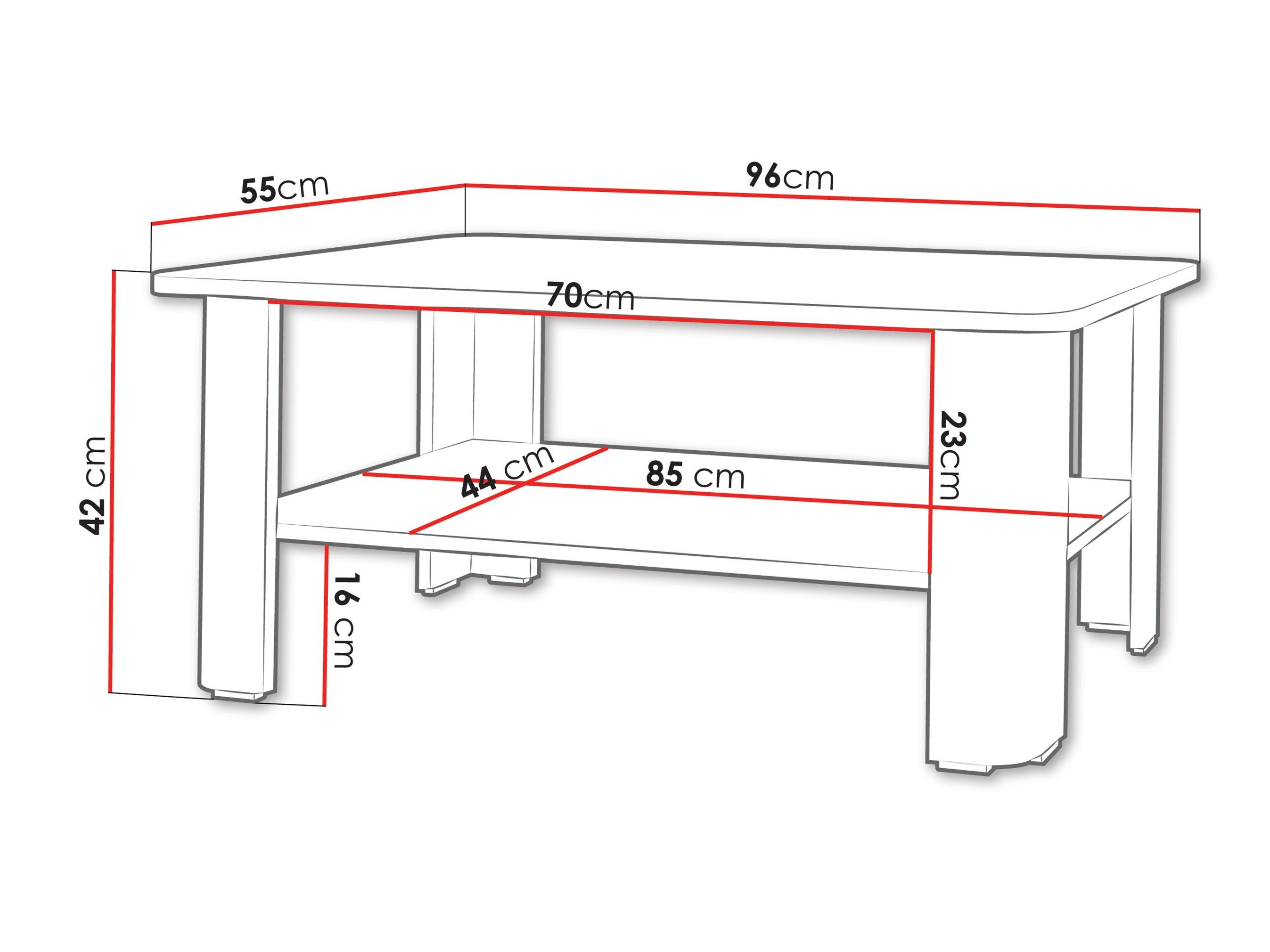 Table basse Charlotte 213 (Noir)
