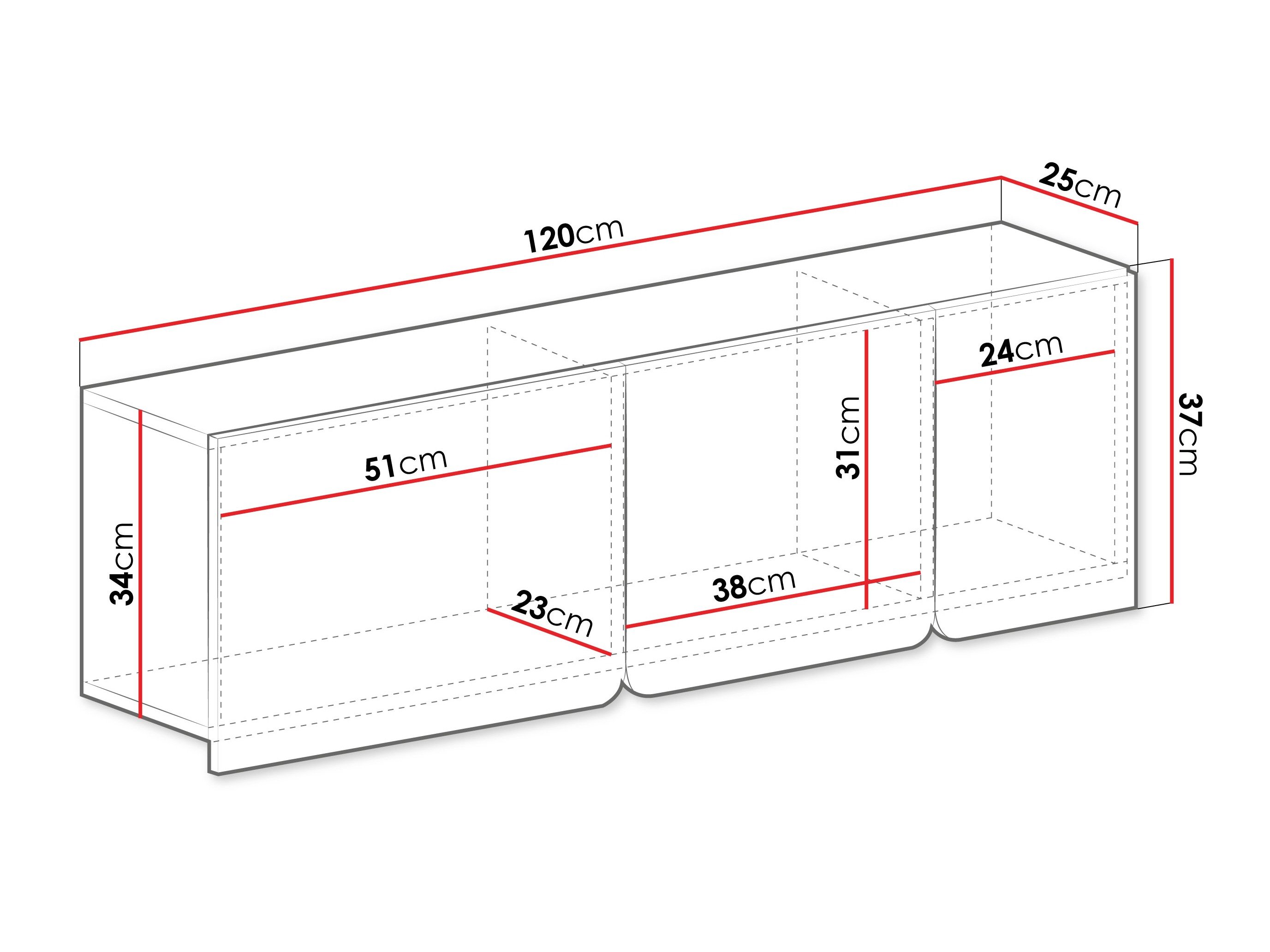 Armoire murale Fiosono 111 (Beige + Chêne)
