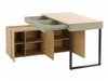 Bureau d'angle Fiosono 110 (Vert poussiéreux + Chêne)