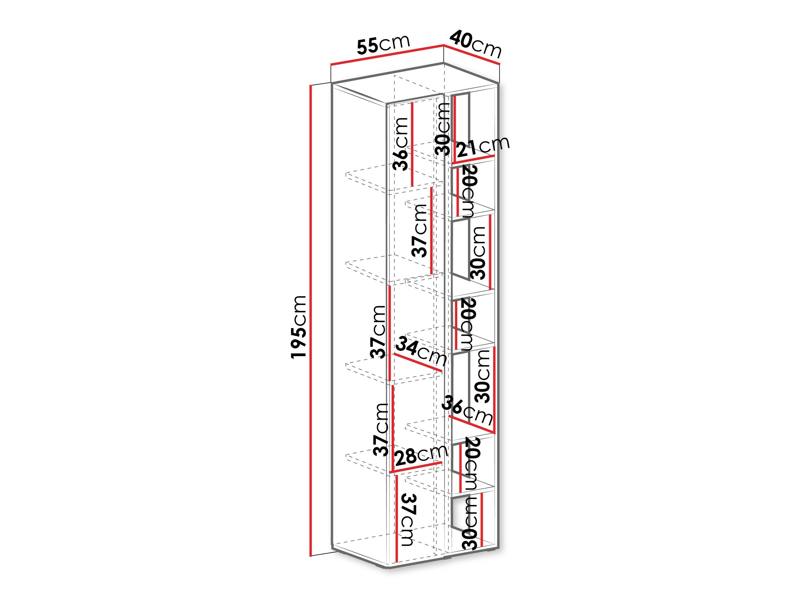 Étagère Fiosono 103 (Beige + Chêne clair)