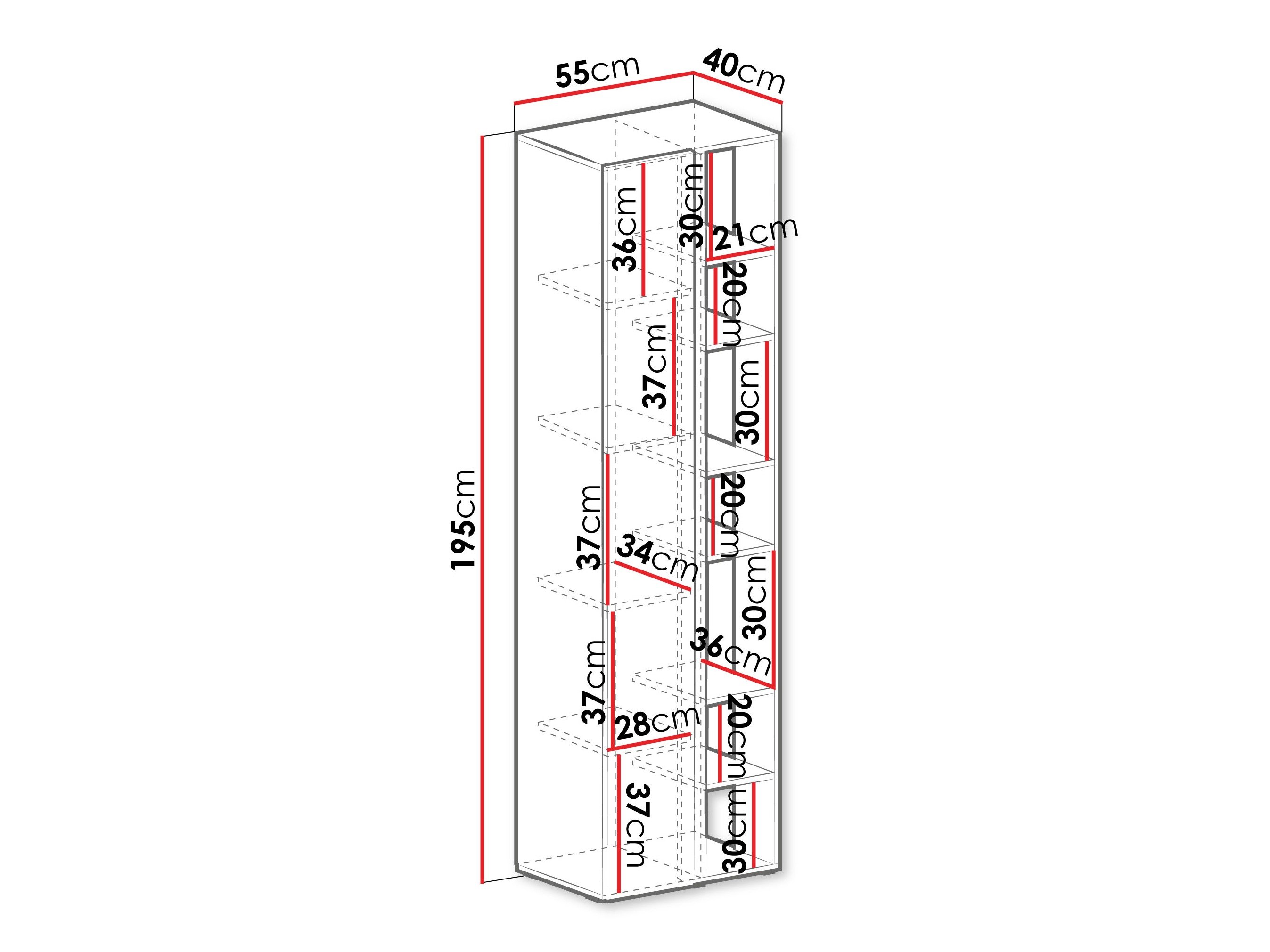 Étagère Fiosono 103 (Eucalyptus + Chêne)