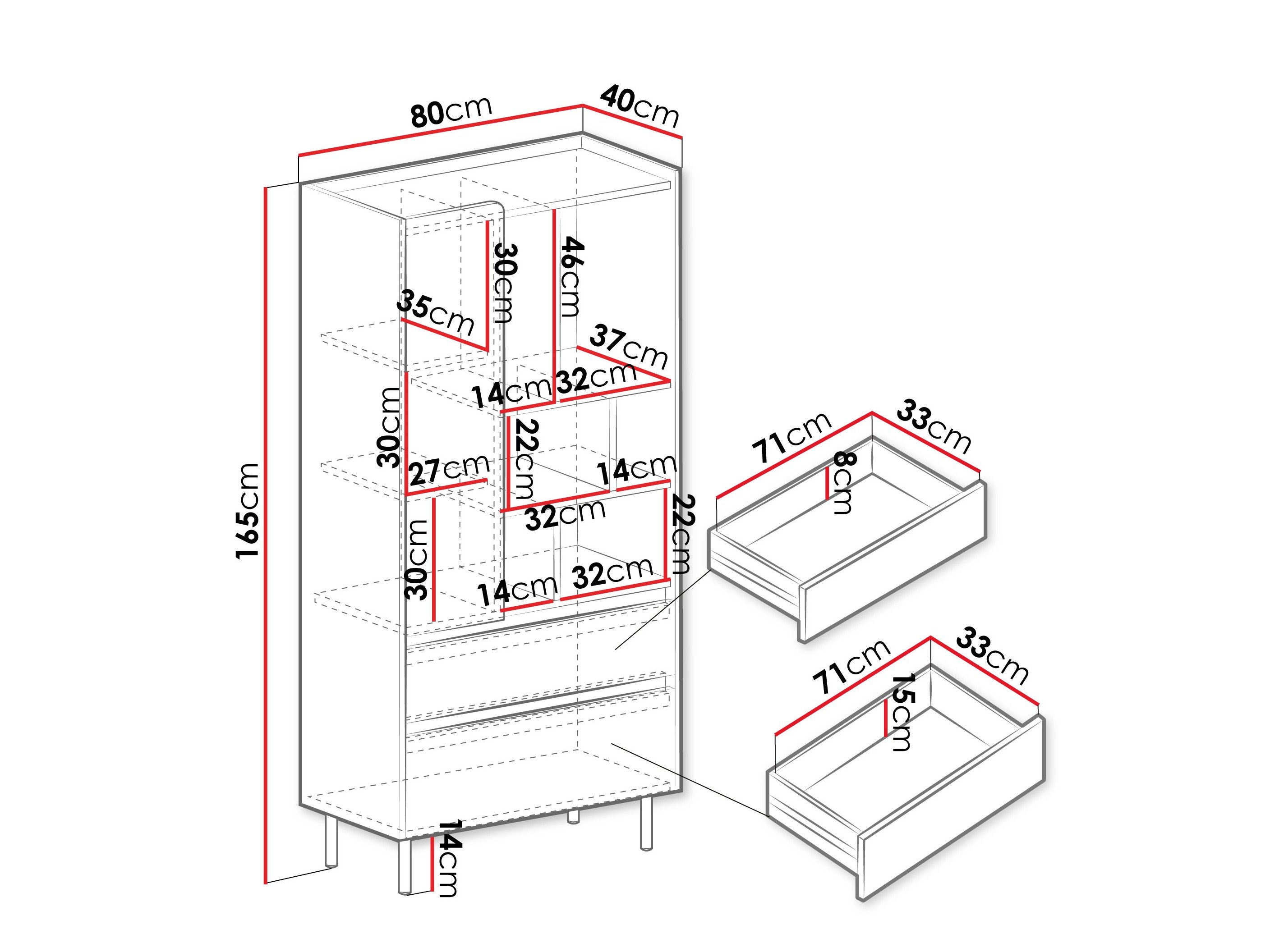 Étagère Fiosono 105 (Eucalyptus + Chêne)