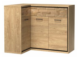 Commode d'angle Etrmoni 121 (Clair bois + Chêne)