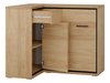 Commode d'angle Etrmoni 121 (Clair bois + Chêne)