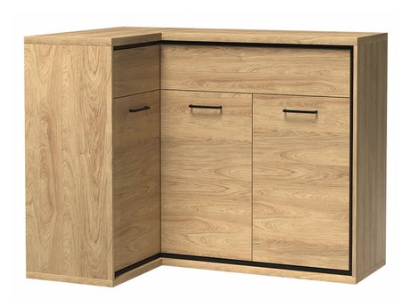 Commode d'angle Etrmoni 121 (Clair bois)