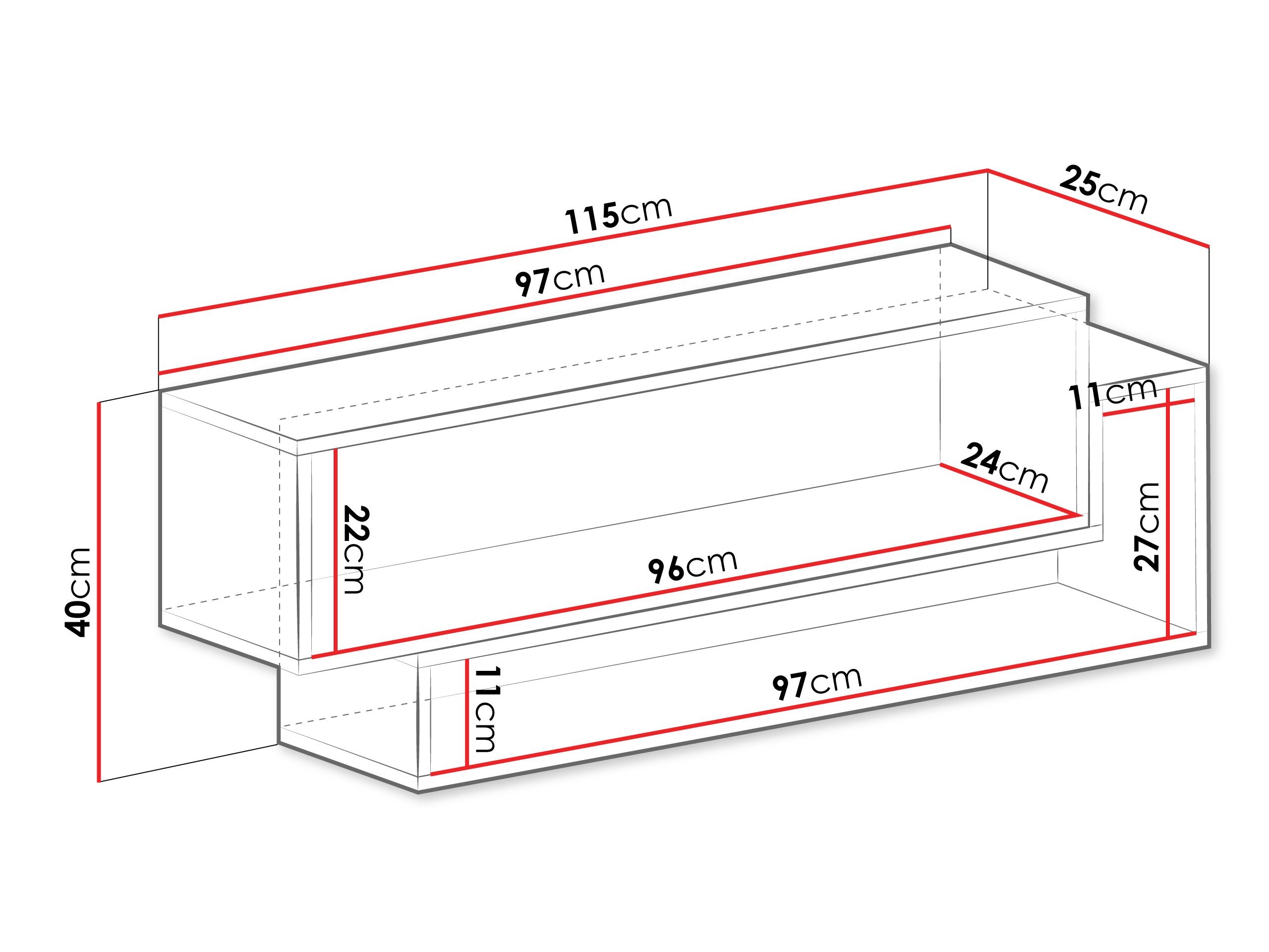 Étagère murale Ciravie 106