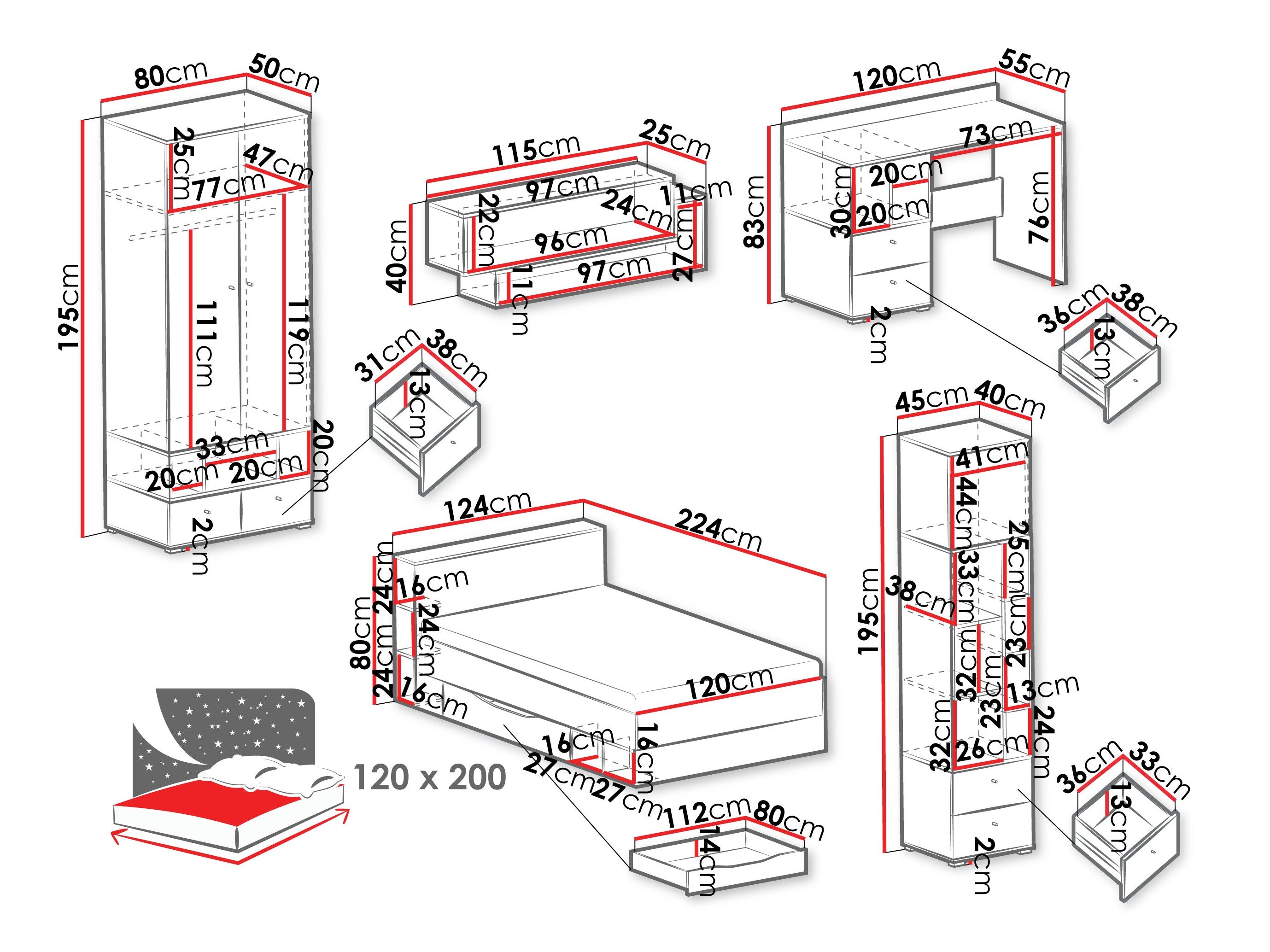 Ensemble de meubles Ciravie 108