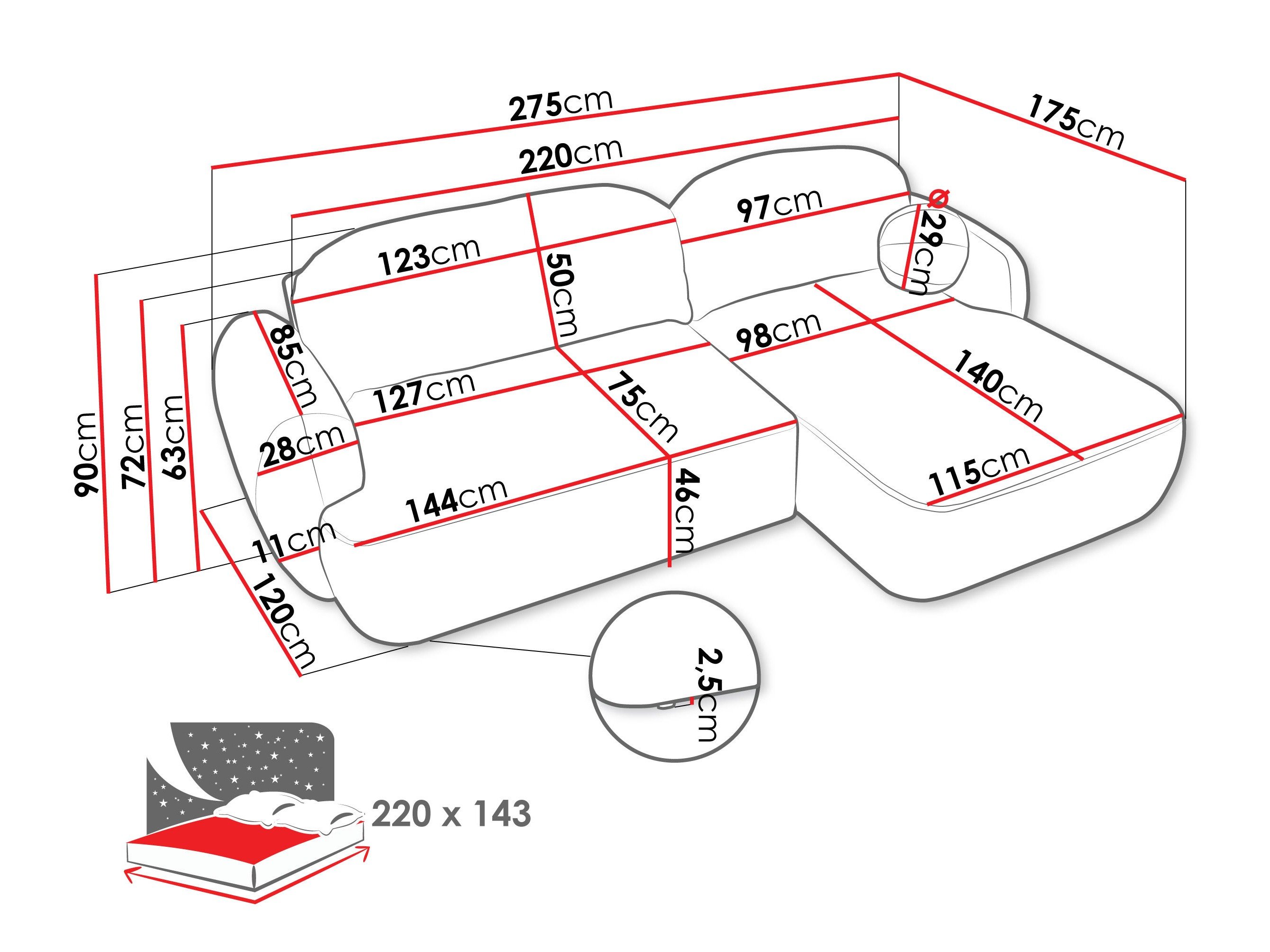 Canapé d'angle TrendyNest Ardea I (Now Or Never 83)
