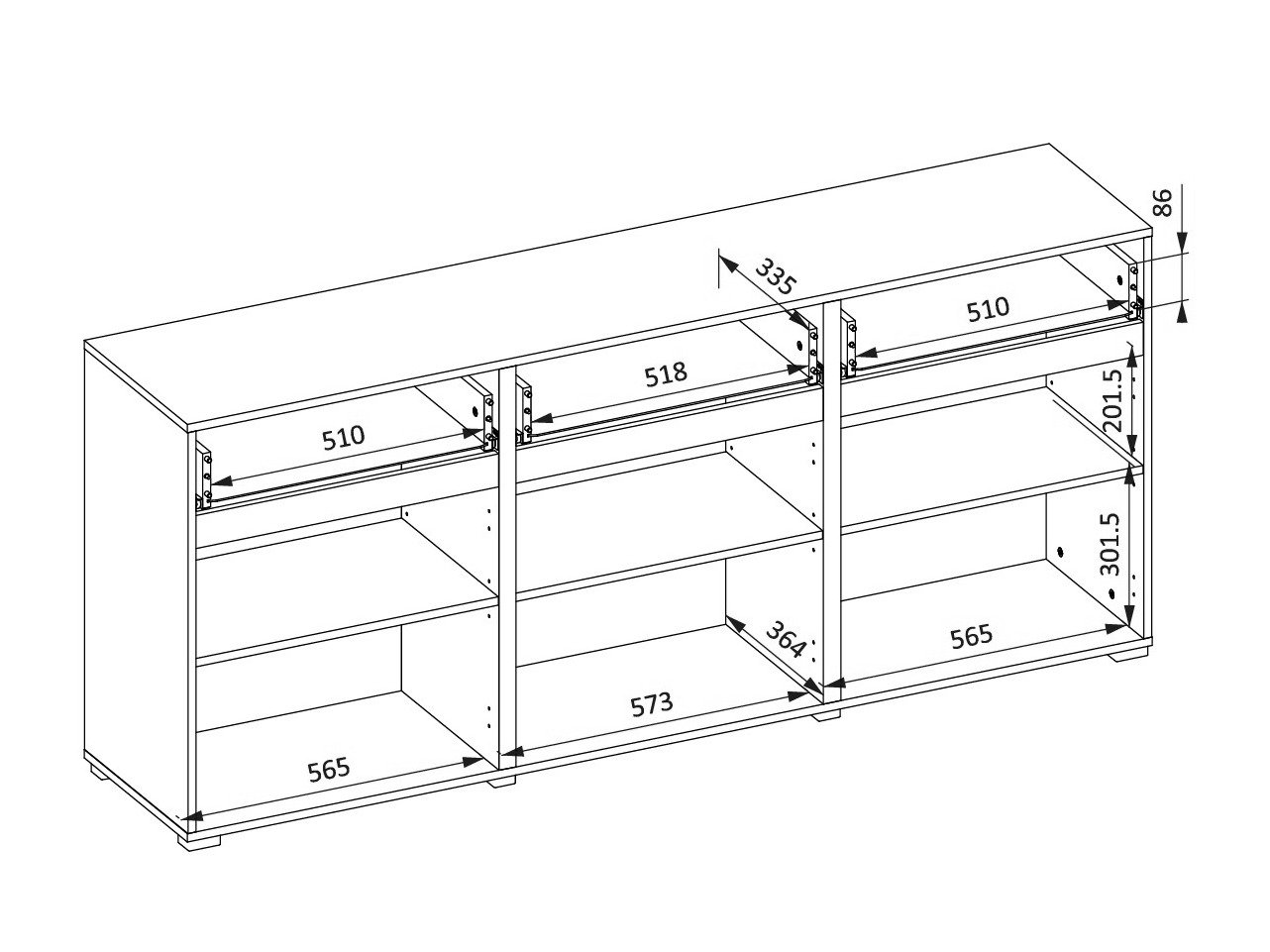 Commode Alfere 103 (Blanc)