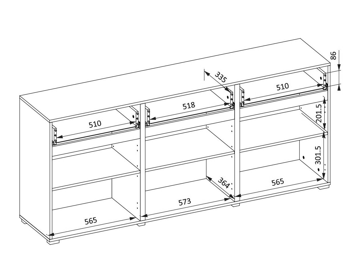 Commode Alfere 103 (Chêne wotan)