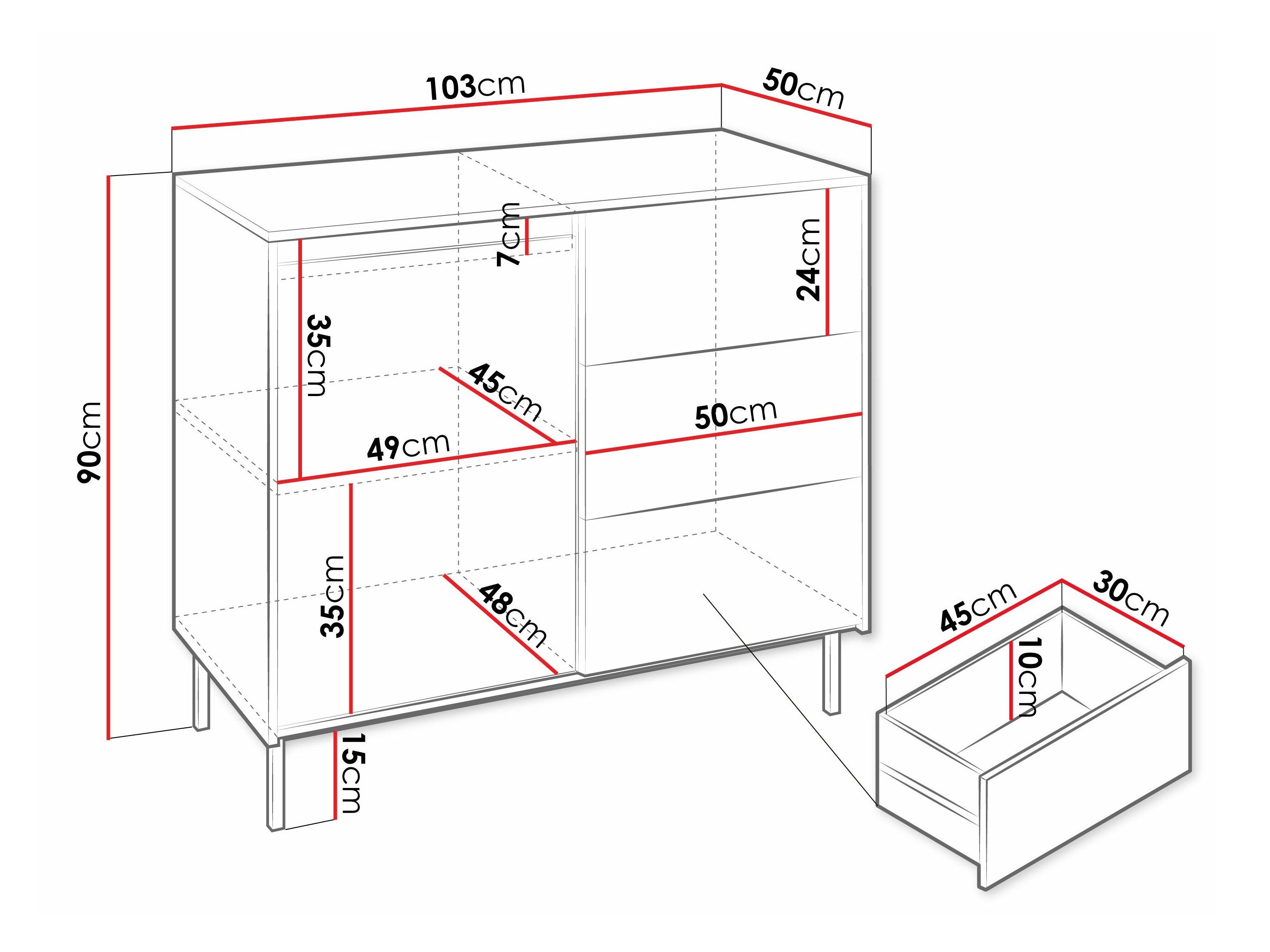 Commode Comfivo Delruva 100 (Blanc)