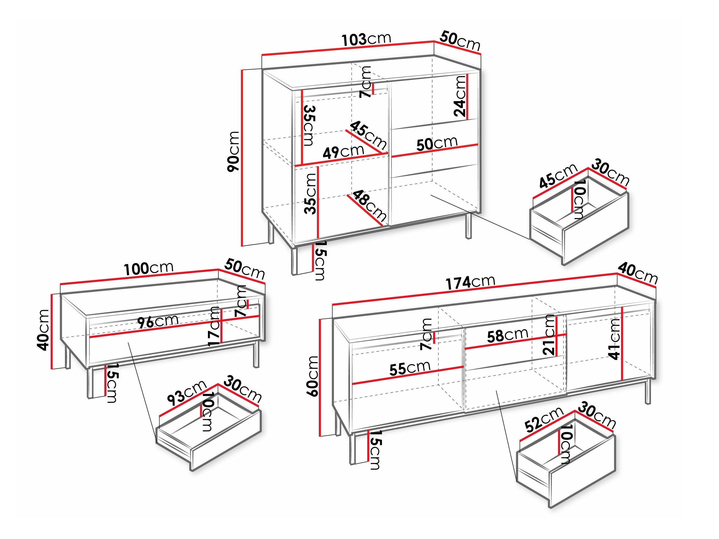 Ensemble de salon Comfivo Delruva II (Blanc)