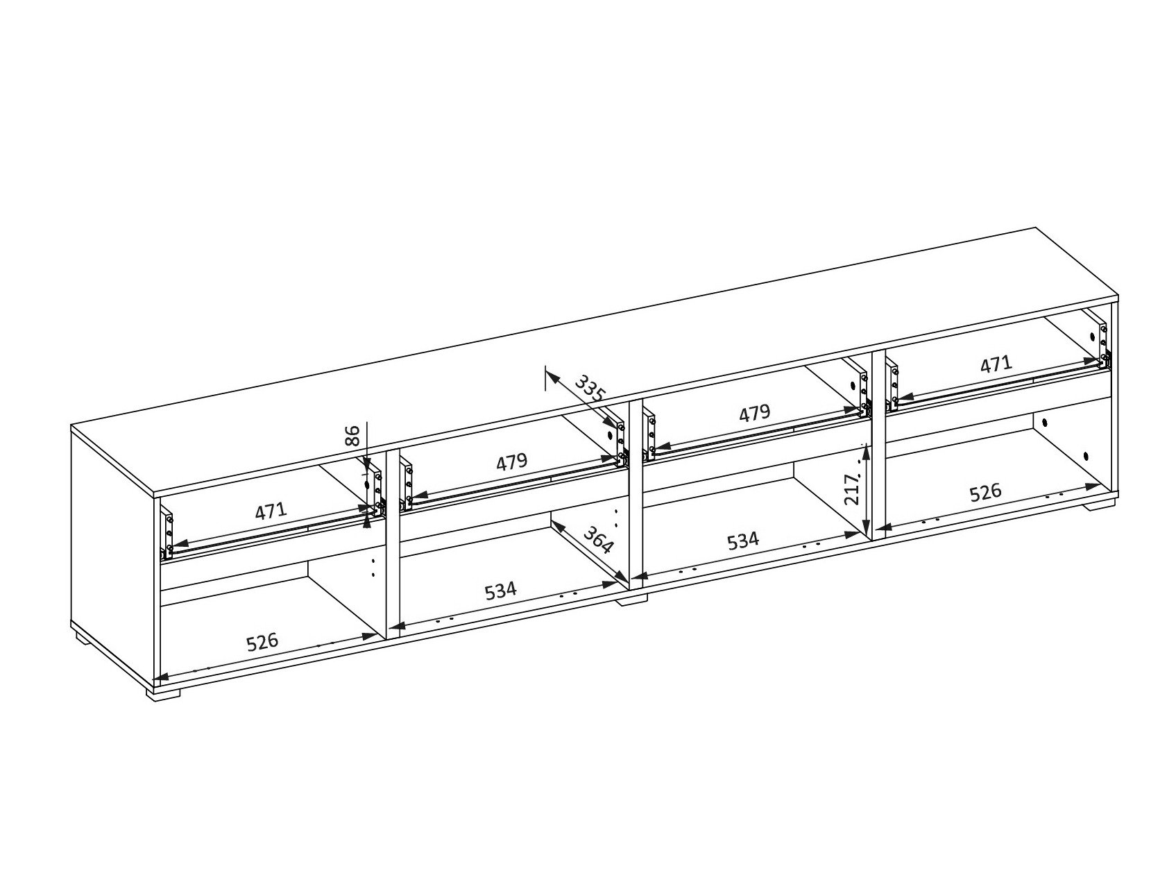 Meuble TV Alfere 101 (Blanc)