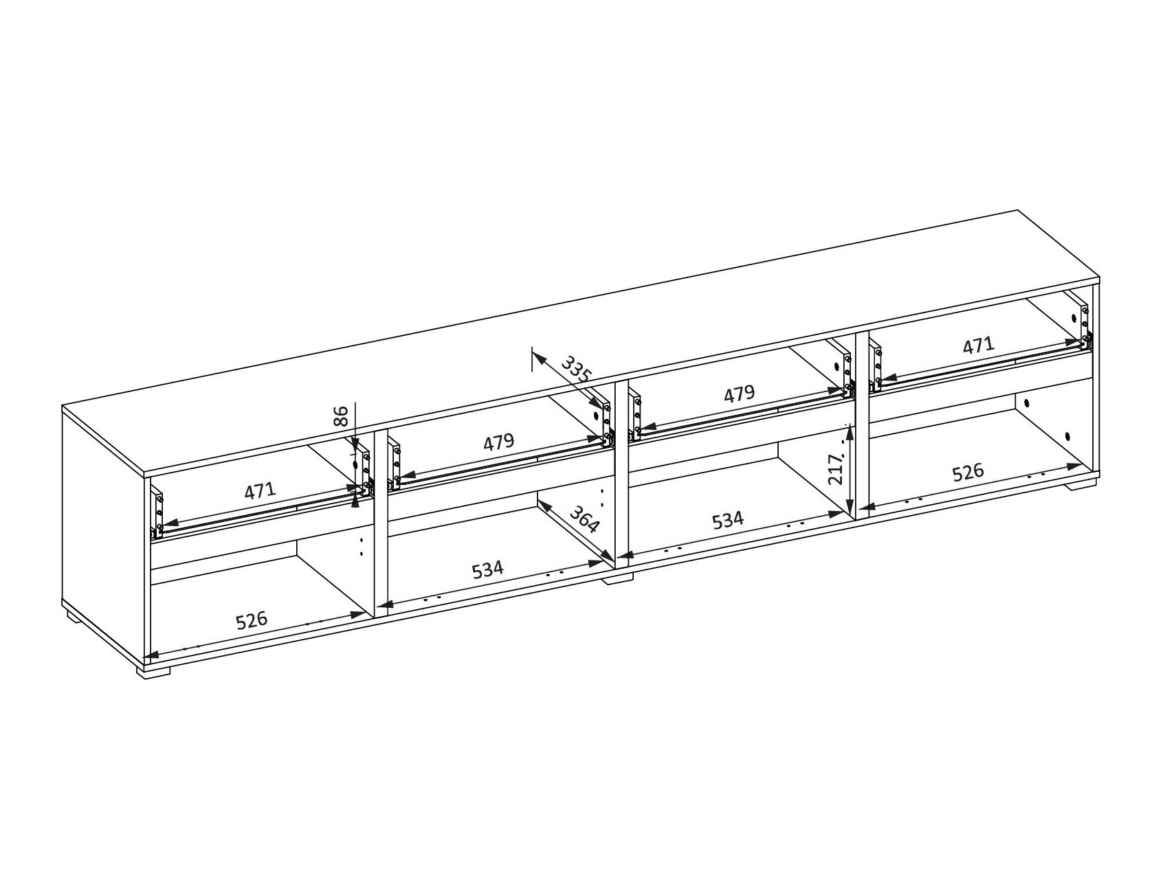 Meuble TV Alfere 101 (Chêne wotan)