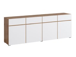 Commode Alfere 100 (Chêne wotan + Blanc)