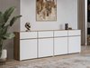 Commode Alfere 100 (Chêne wotan + Blanc)