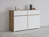 Commode Alfere 104 (Chêne wotan + Blanc)