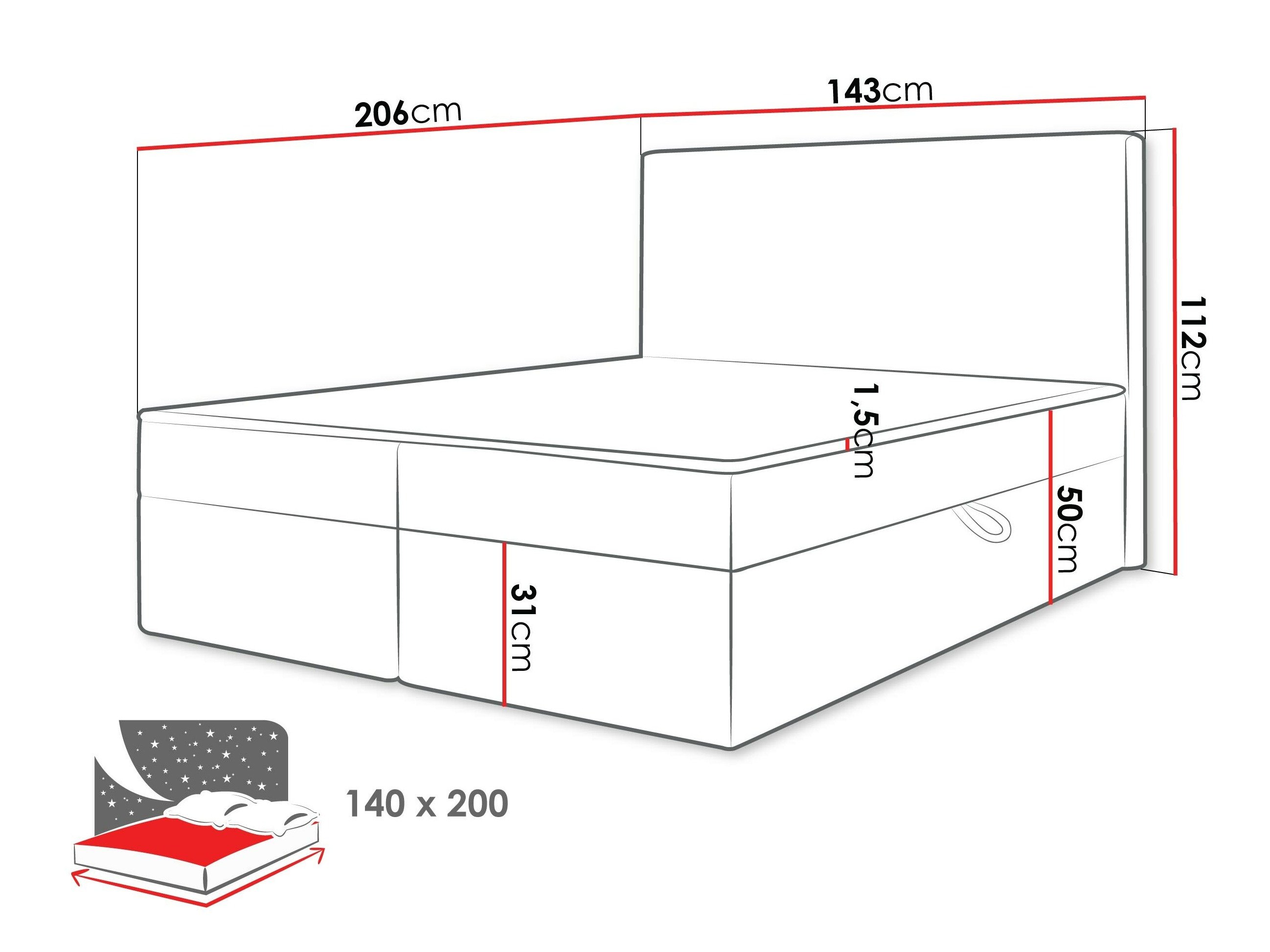 Lit boxspring Comfivo Arbitas (Ambience 01)