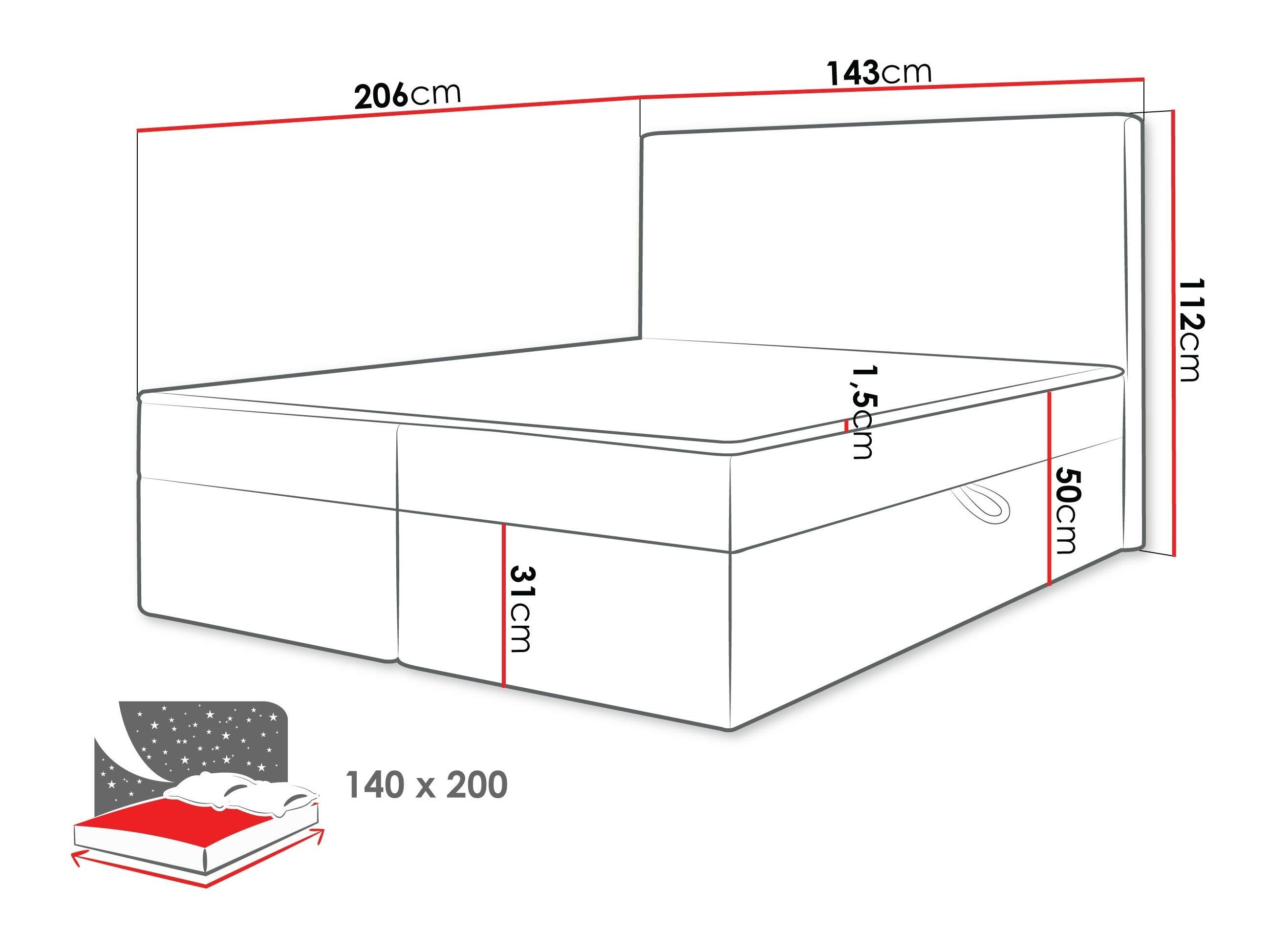 Lit boxspring Comfivo Arbitas (Ambience 02)