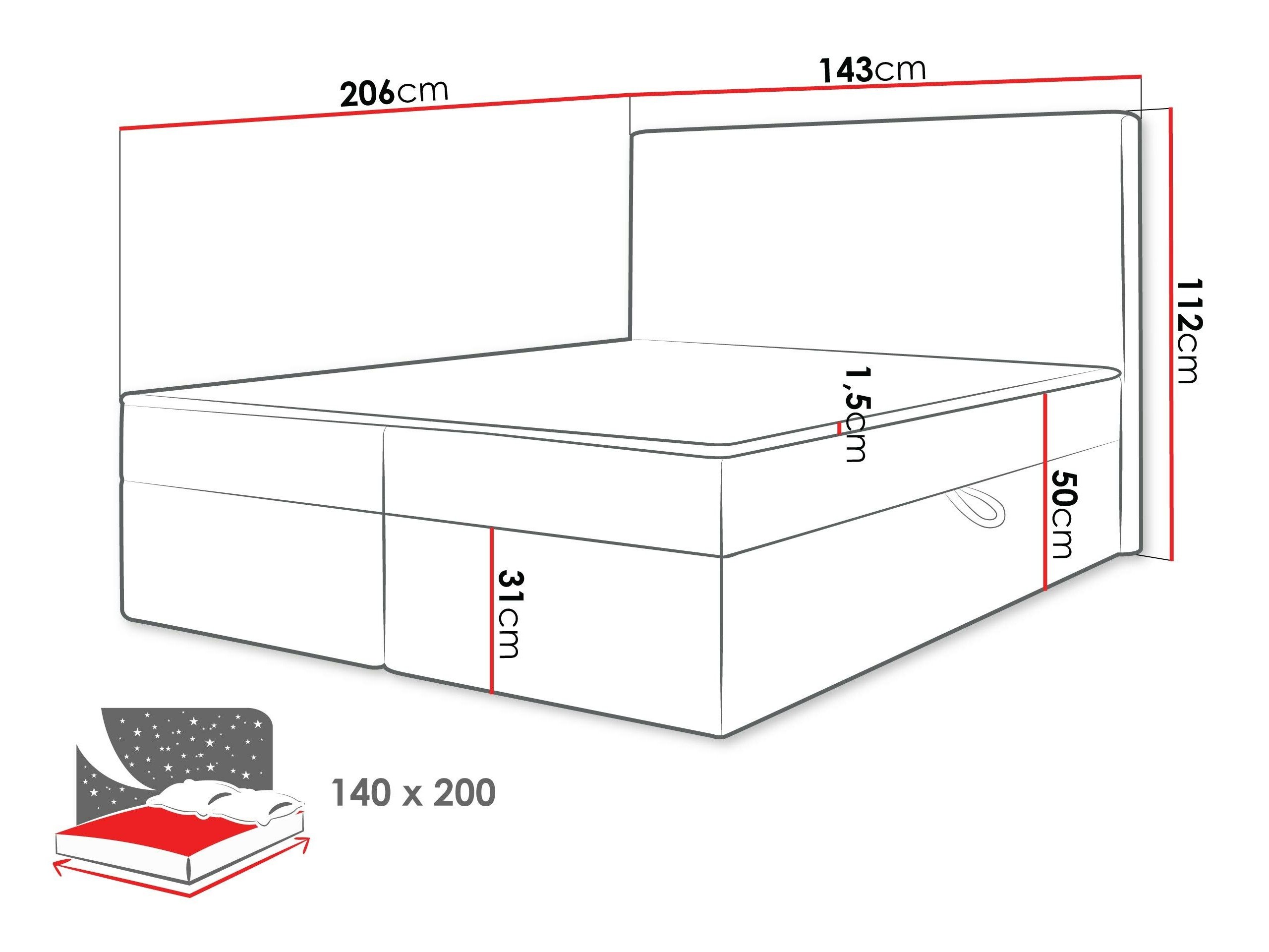 Lit boxspring Comfivo Arbitas (Ambience 19)