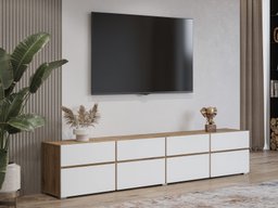 Meuble TV Alfere 101 (Wotak chêne + Blanc)