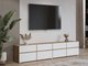 Meuble TV Alfere 101 (Wotak chêne + Blanc)