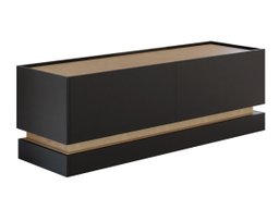 Meuble TV Comfivo Tilia I (Noir + Chêne)