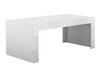 Table basse Charlotte 107 (Blanc + Blanc brillant)