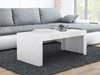 Table basse Charlotte 107 (Blanc + Blanc brillant)