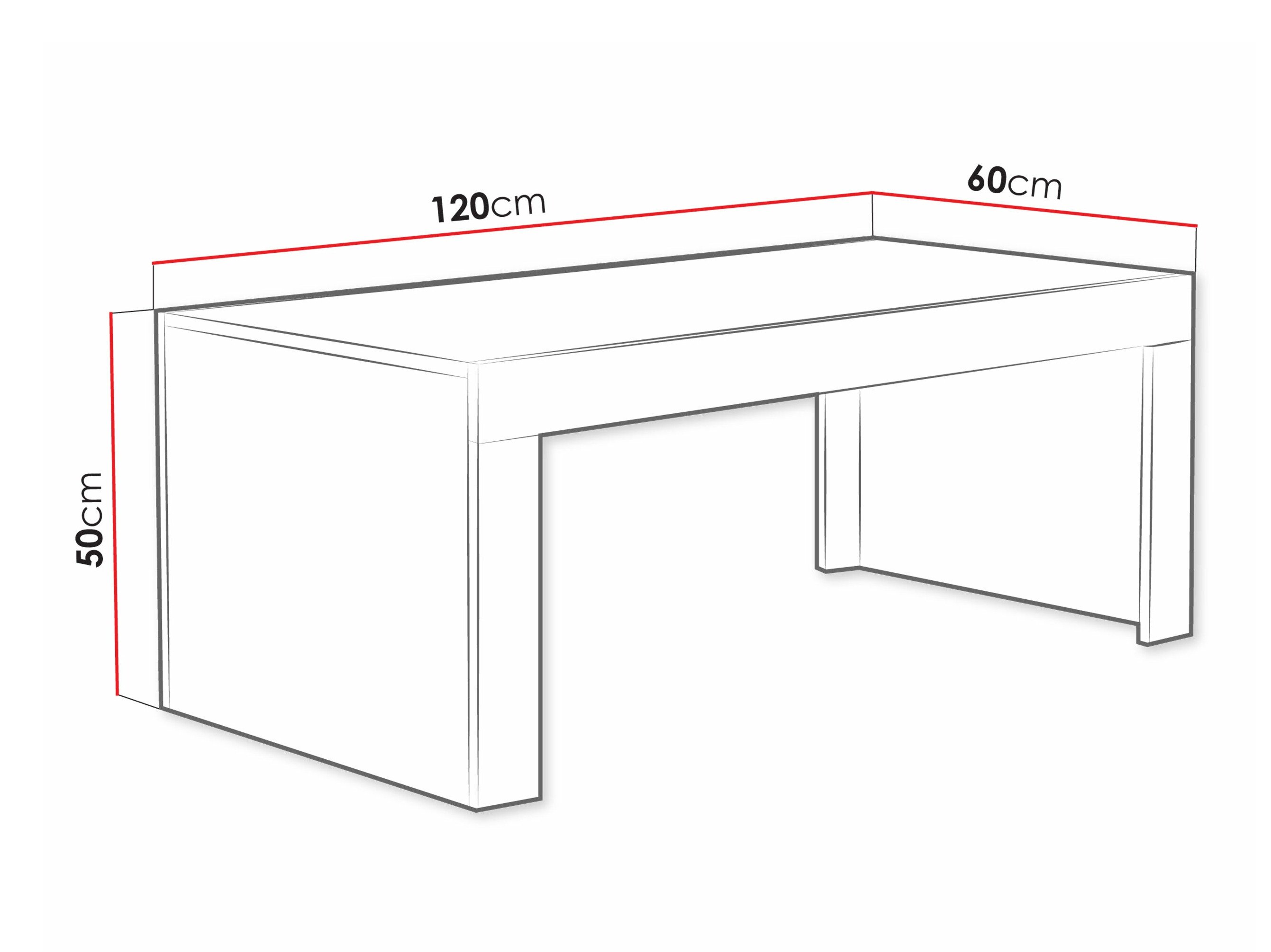 Table basse Charlotte 107 (Blanc + Blanc brillant)