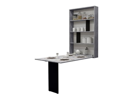 Table pliante Pinis III (Noir + Béton)