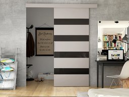 Porte coulissante Closico Portalis V (Cachemire + Noir)